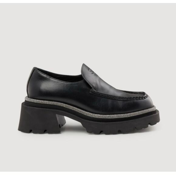 NEW Sandro Leather Loafers with Thick Notched Soles size 40 - Picture 2 of 10